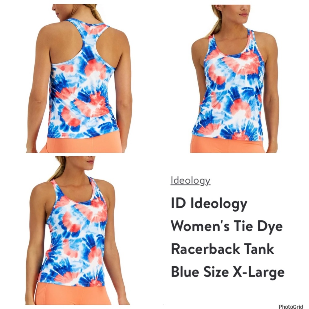 Ideology Xxl Plus Size Tie Dye Racerback Athletic Wear Tank Top